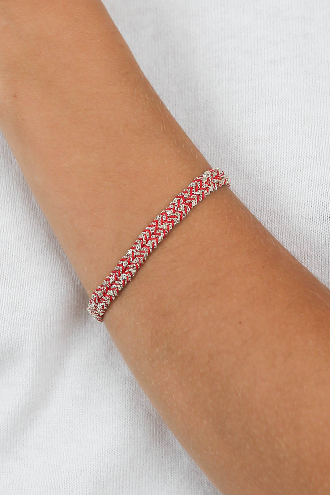 Bracelet N° 183 in gold/red