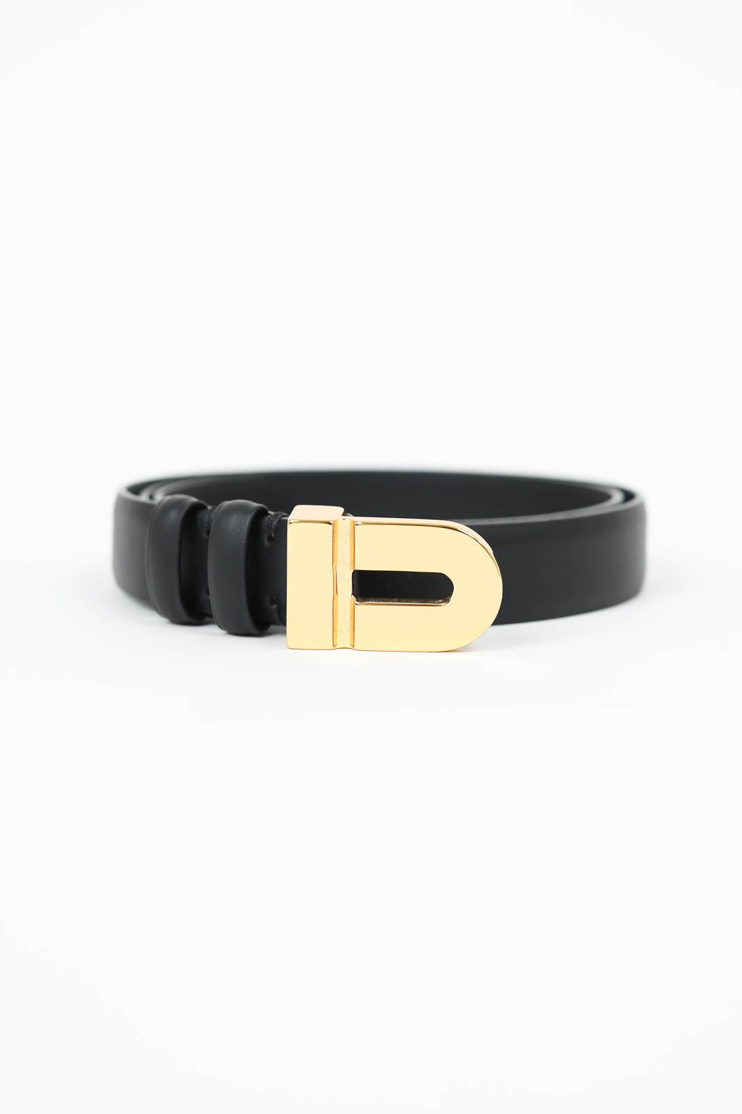 Signature logo belt in black/gold