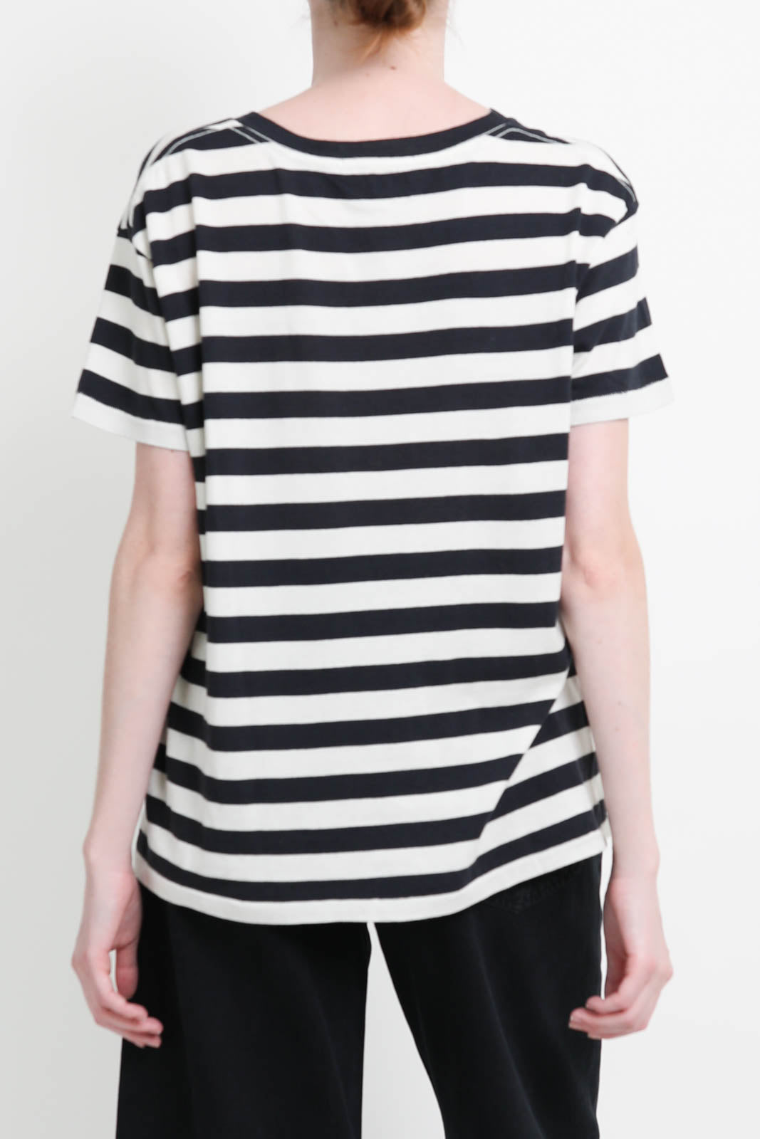 Nili Lotan, Brady T-shirt in Dark Navy Stripe