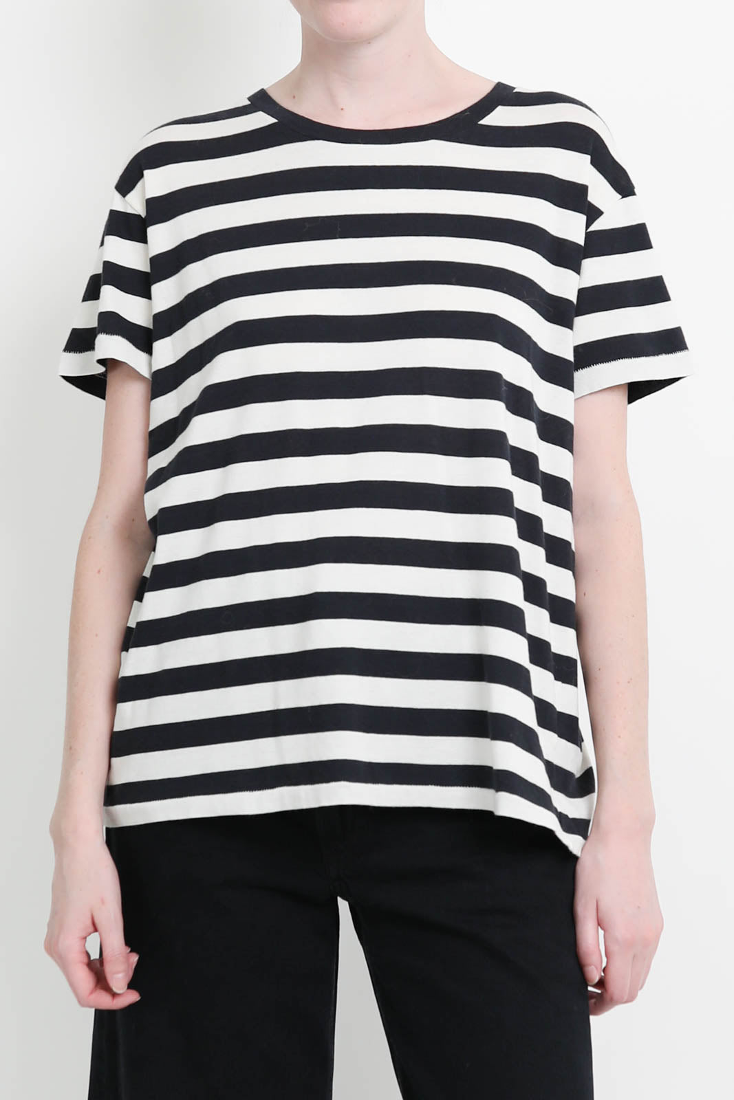 Nili Lotan, Brady T-shirt in Dark Navy Stripe