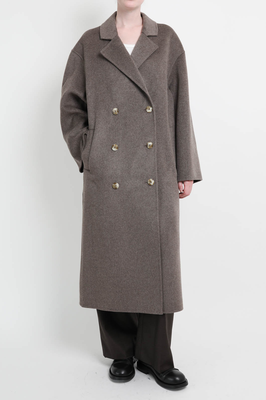 Loulou de Saison, Borneo coat in taupe melange