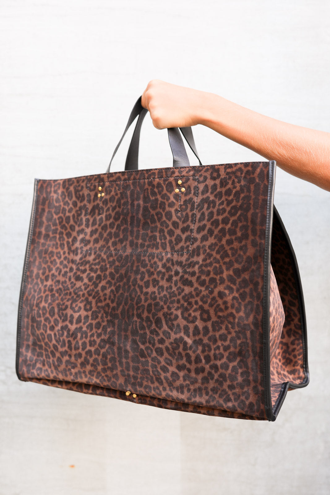 Shopper Leon L in Imprime Leopard Naturel