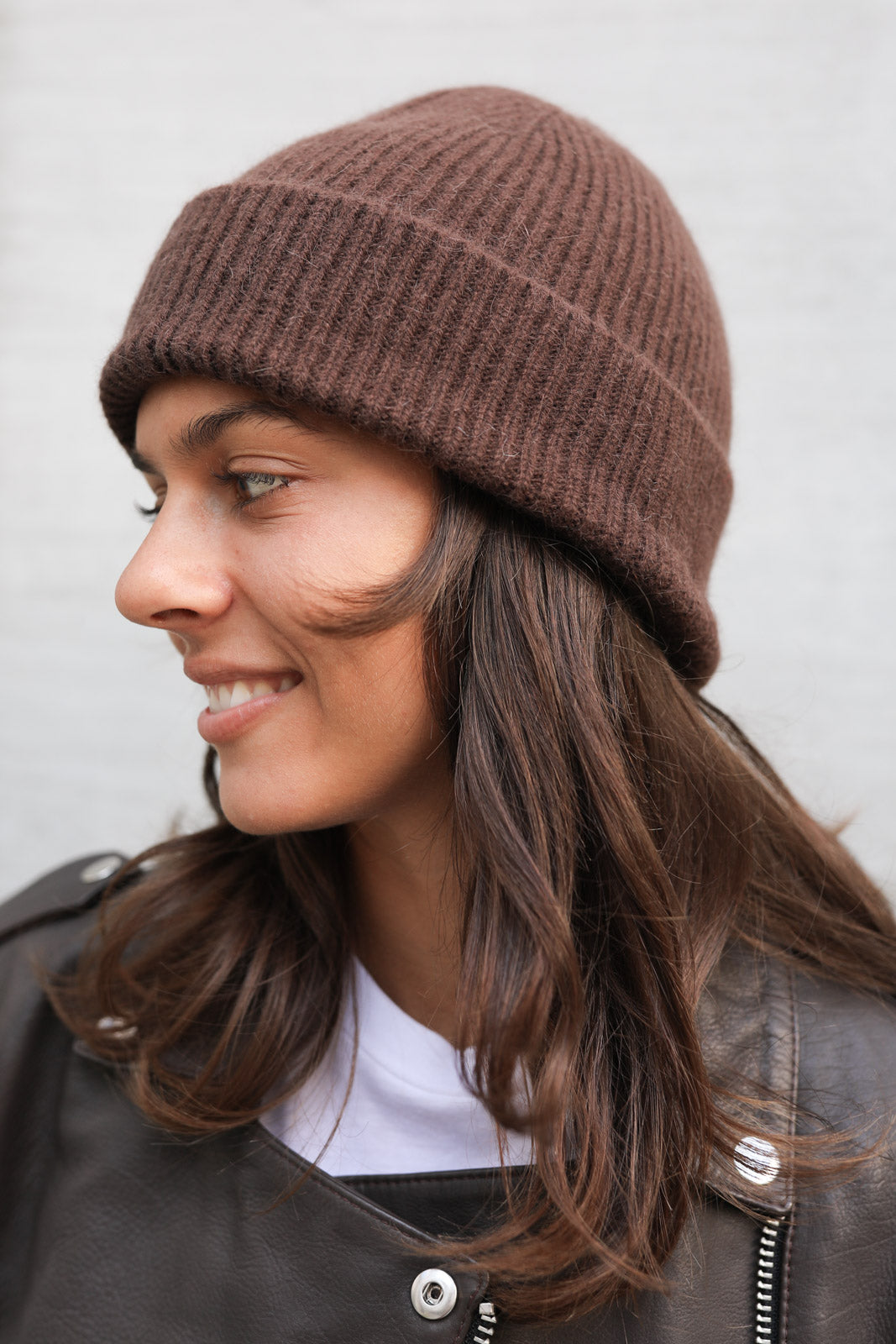 Knitted Beanie in Ginger-Bread