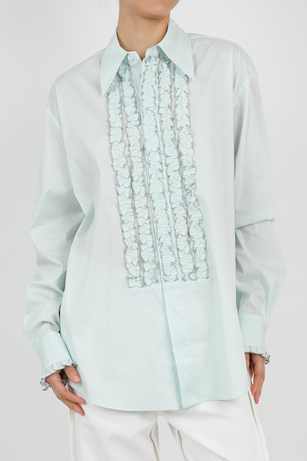 Easy Tuxedo blouse in mint