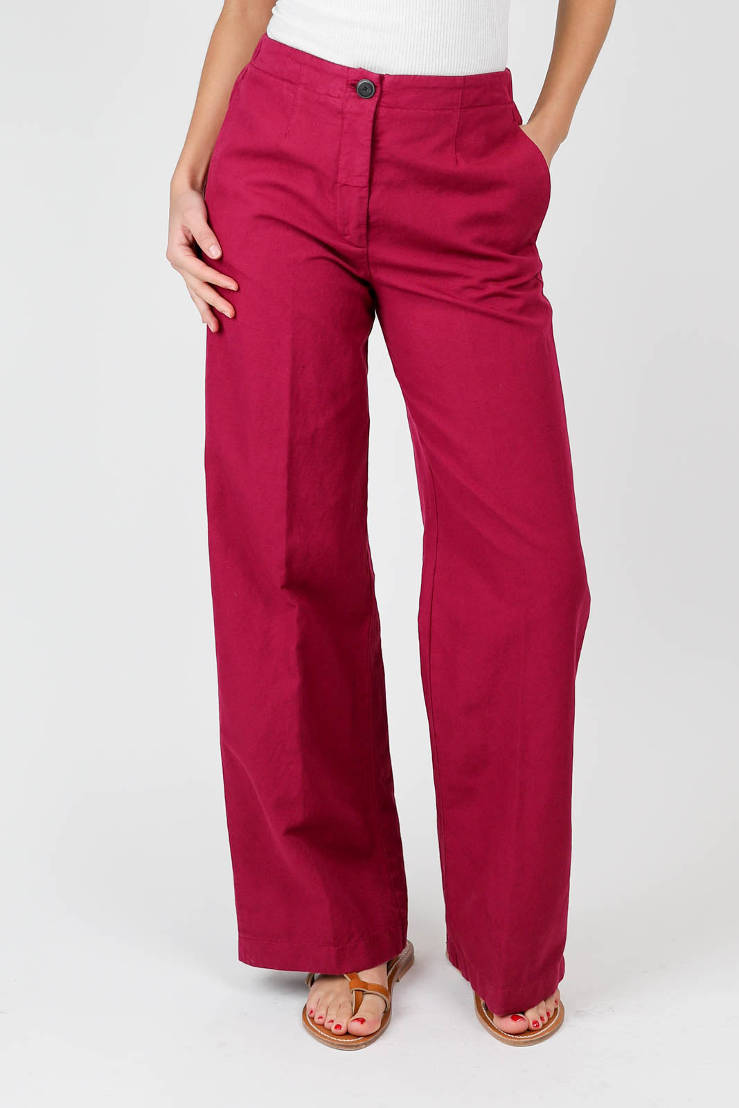 Pants in fuchsia