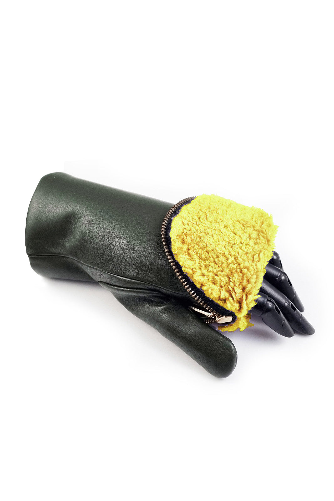 Gloves in kaki/yellow