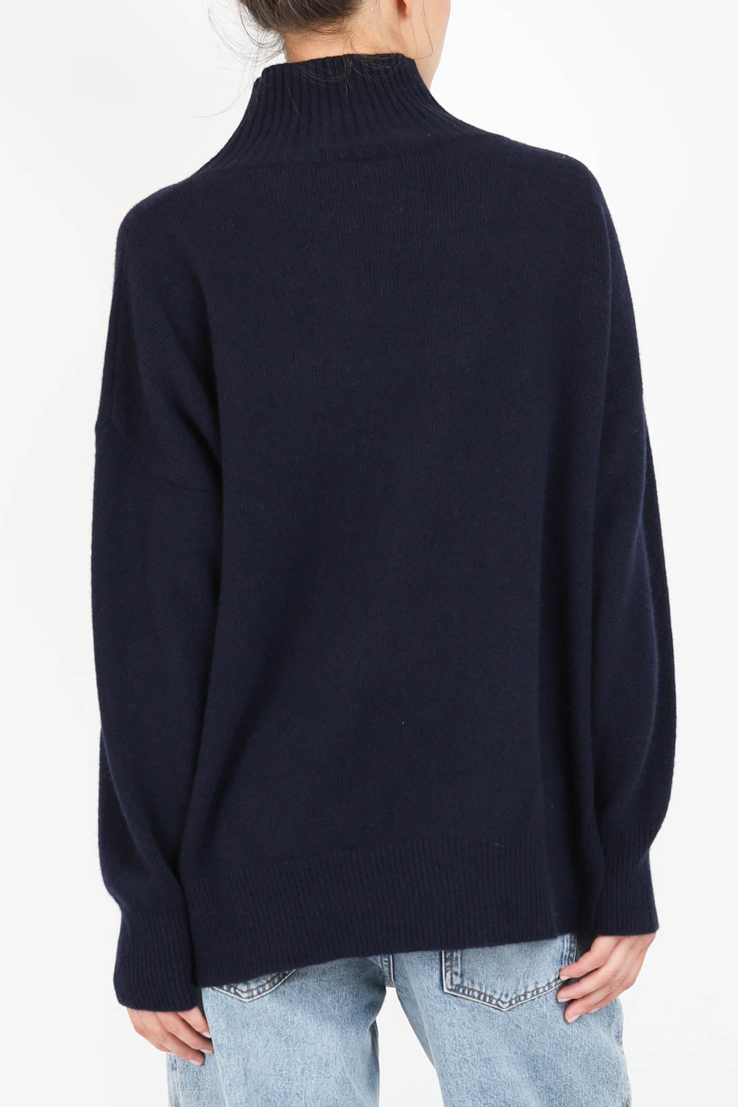 Sweater with turtleneck in navy