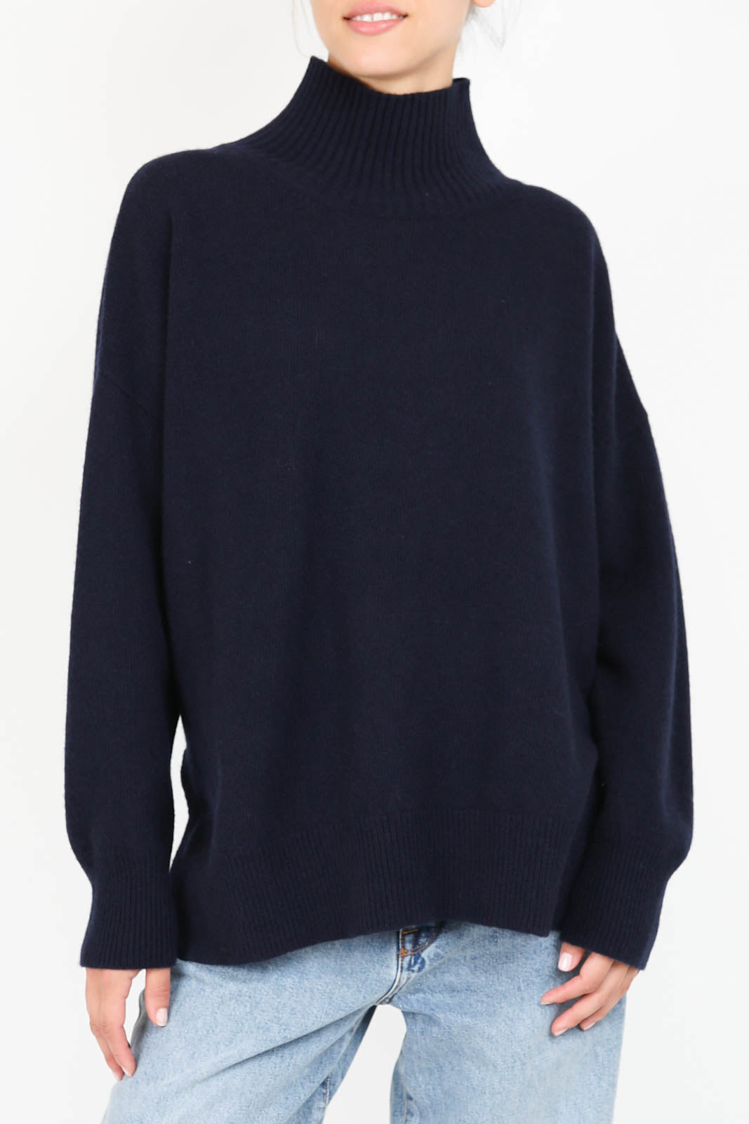 Sweater with turtleneck in navy