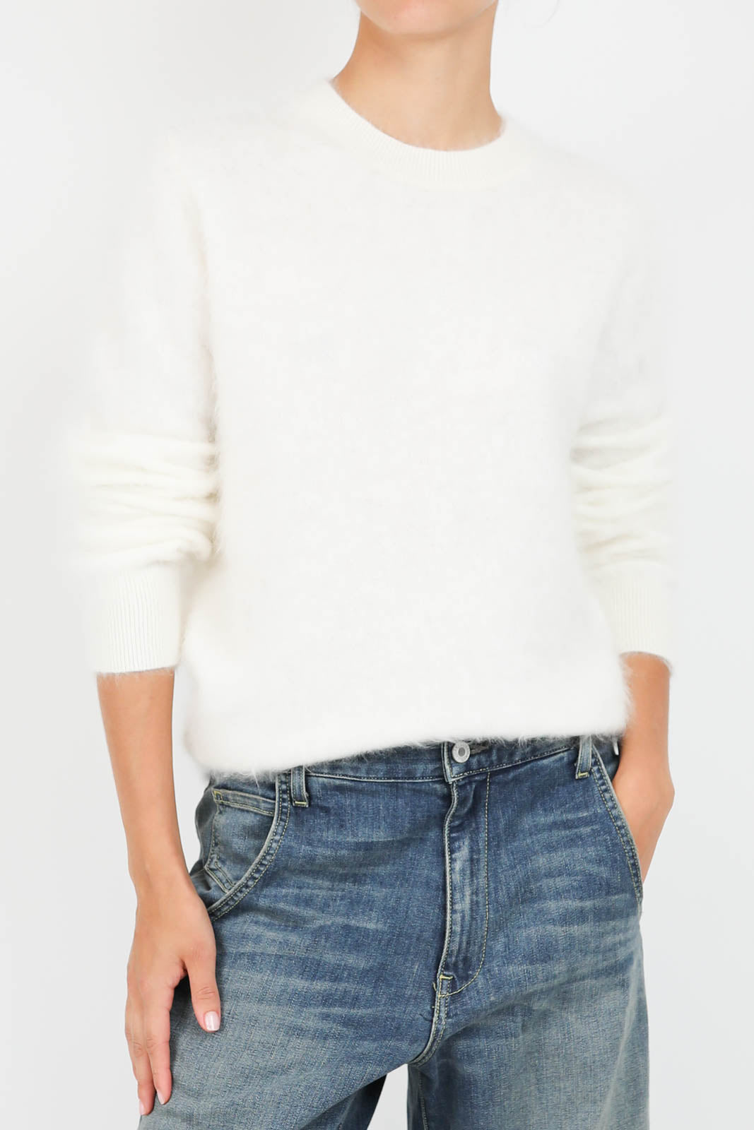 Sweater unisex in white