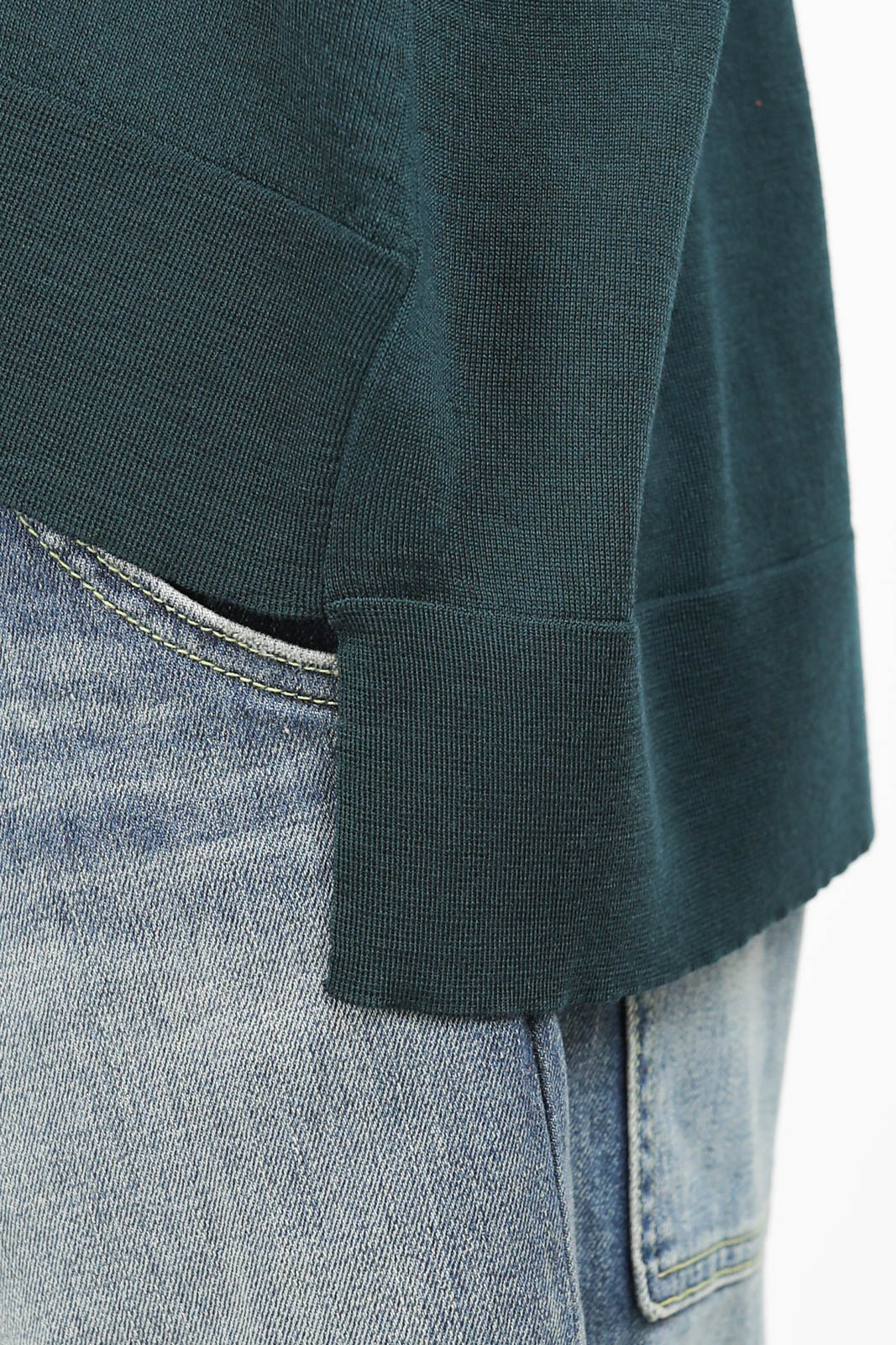 Merino wool sweater in Verde