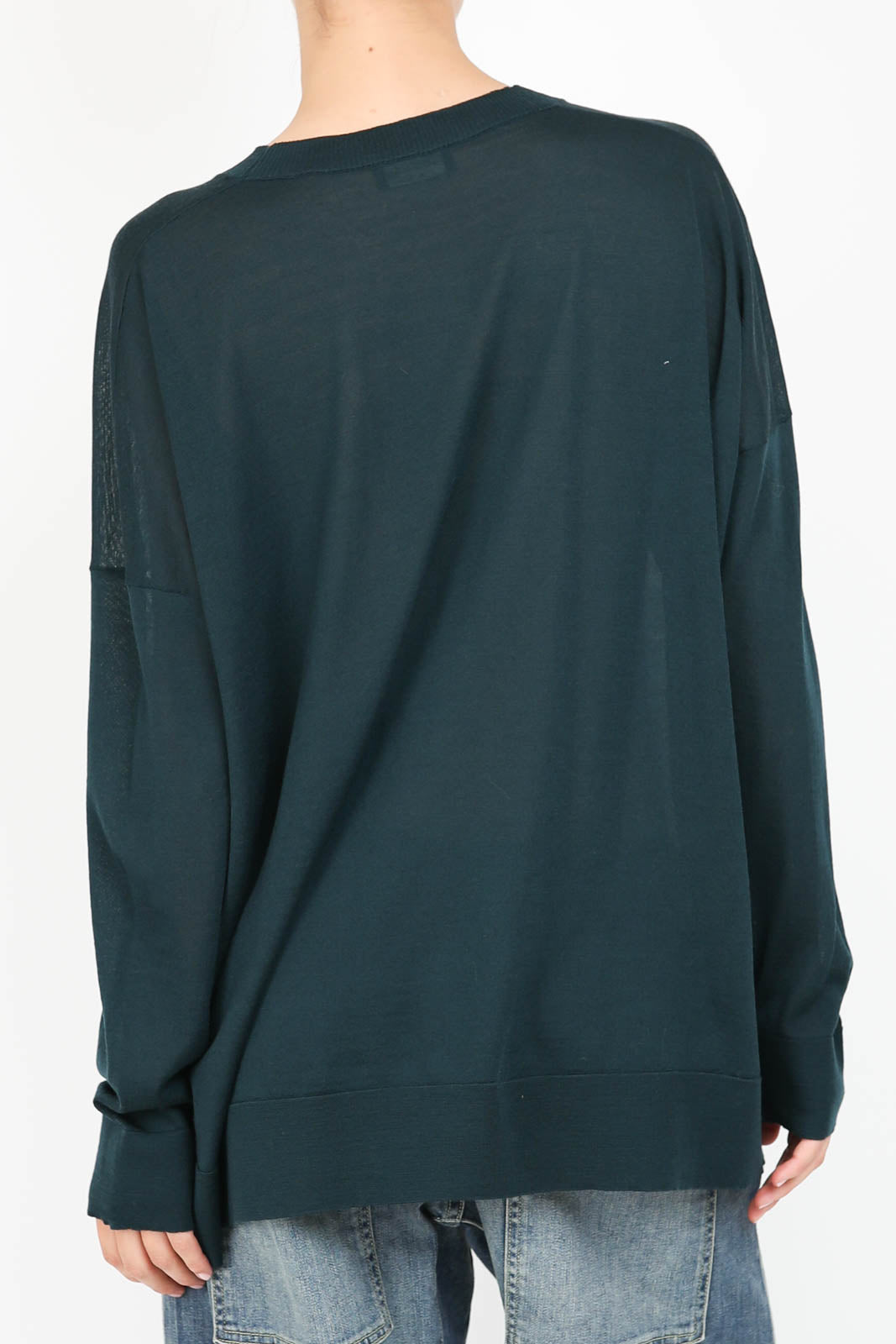 Merino wool sweater in Verde