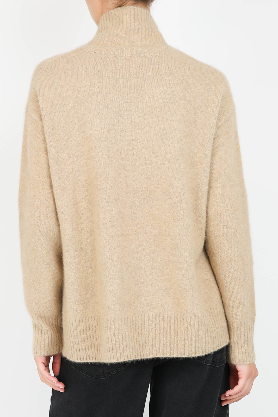 Sweater with turtleneck in camel