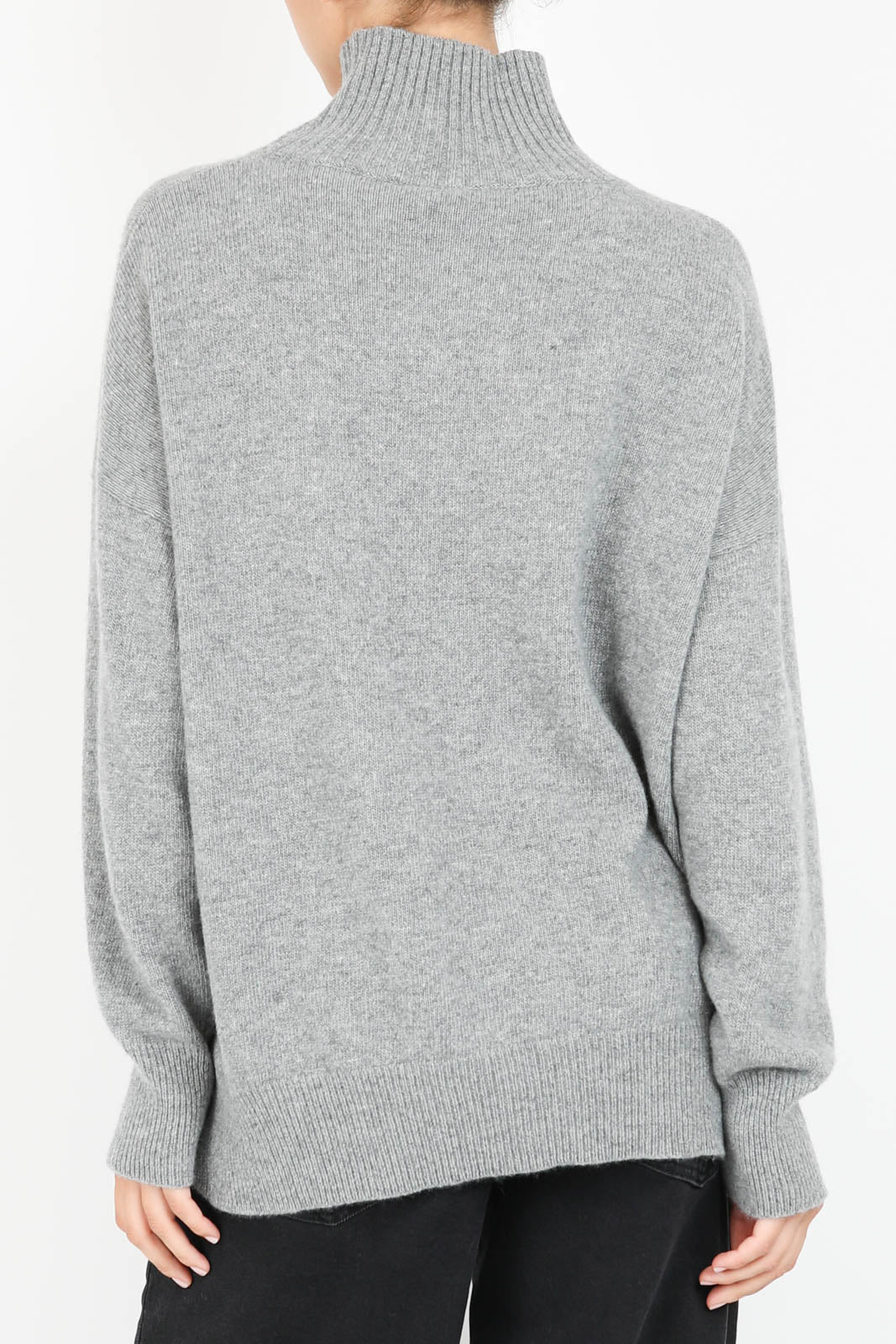 Wool turtleneck sweater in grigio