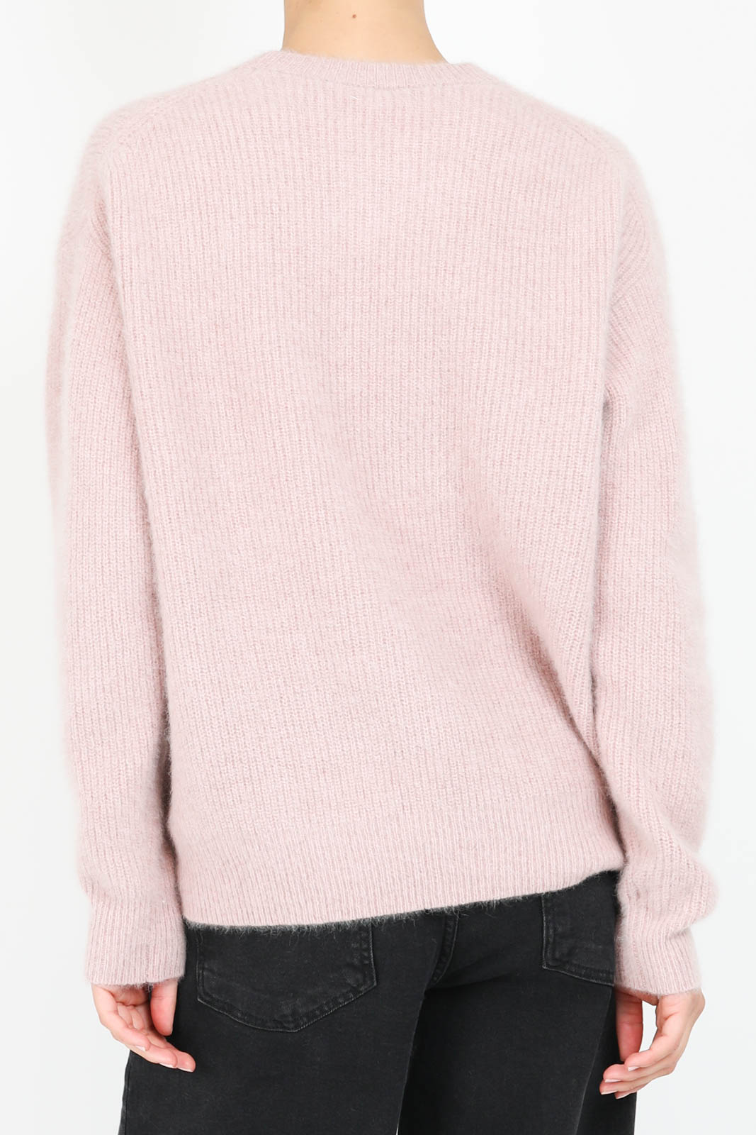 Rib-knit sweater in pink