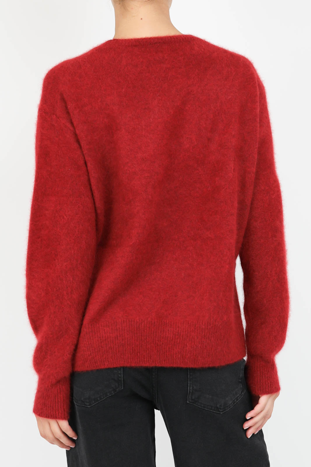 Roundneck sweater in red