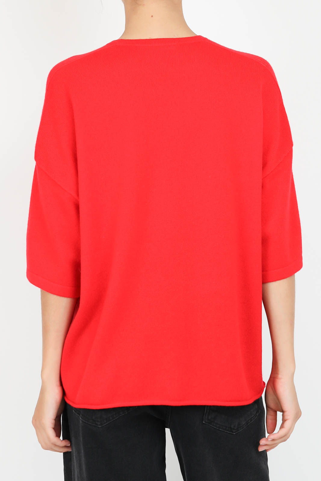 T-shirt S/S Sweater T in Rouge