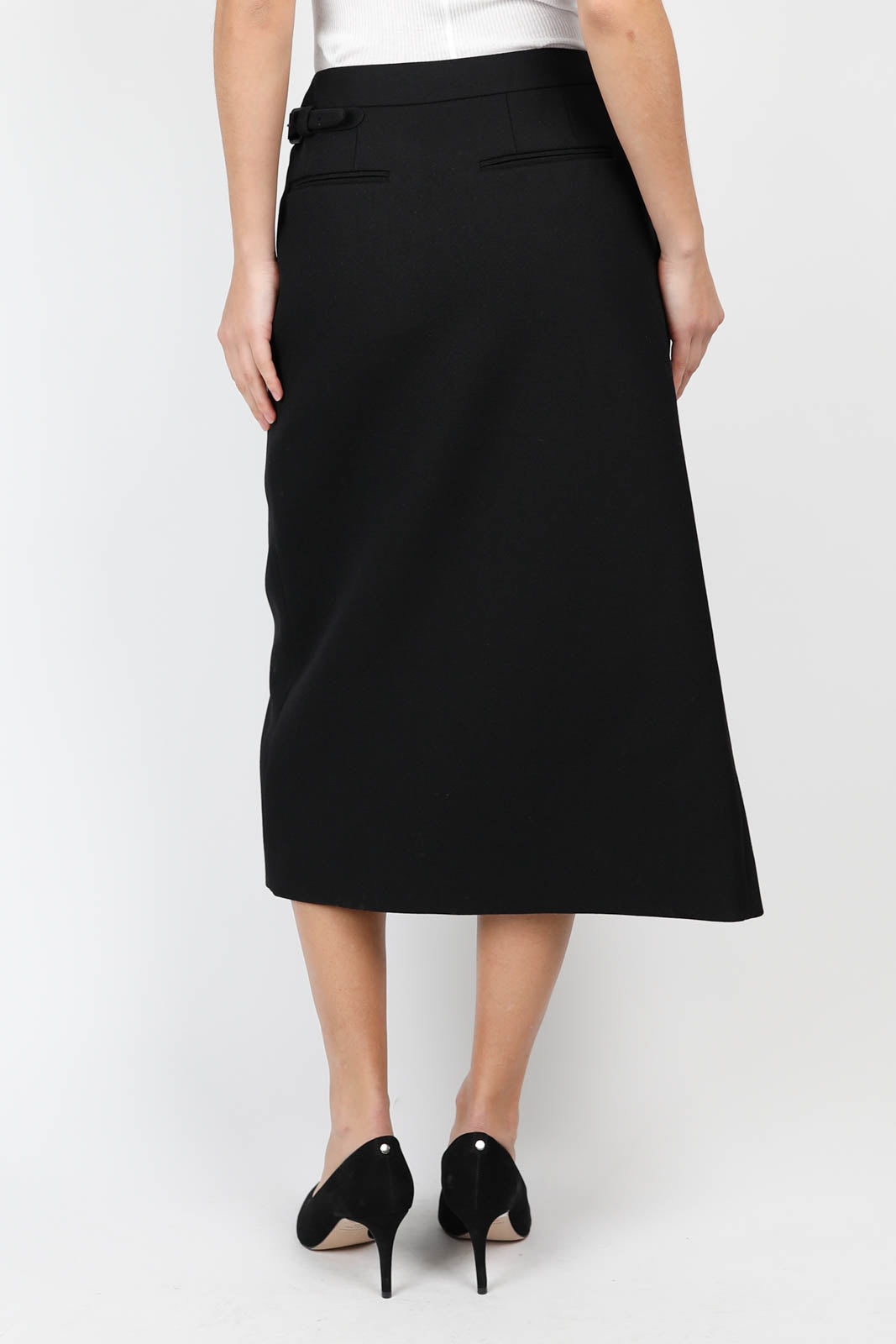 Skirt Wrap Midi in black