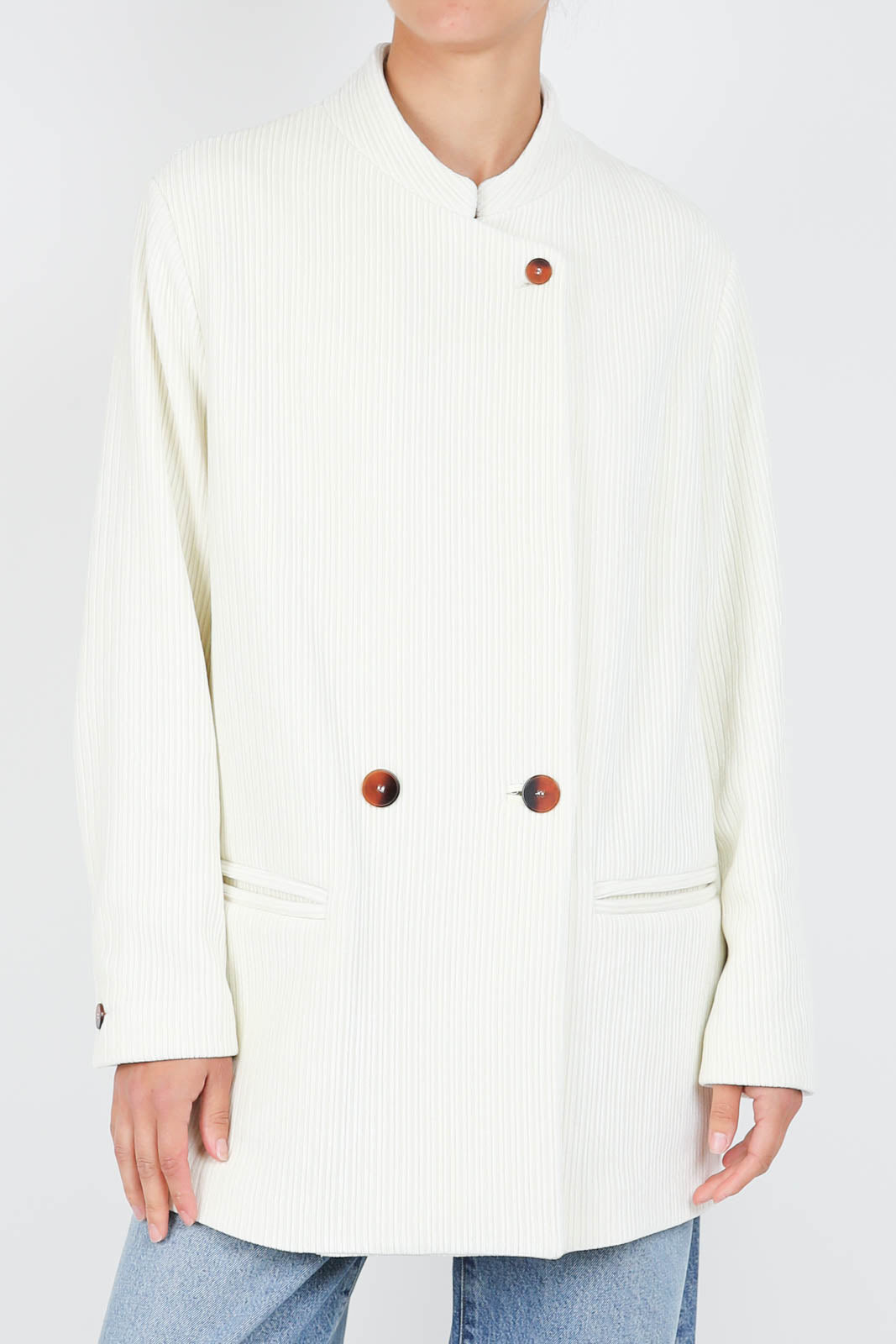 Corduroy blazer/jacket in ivory