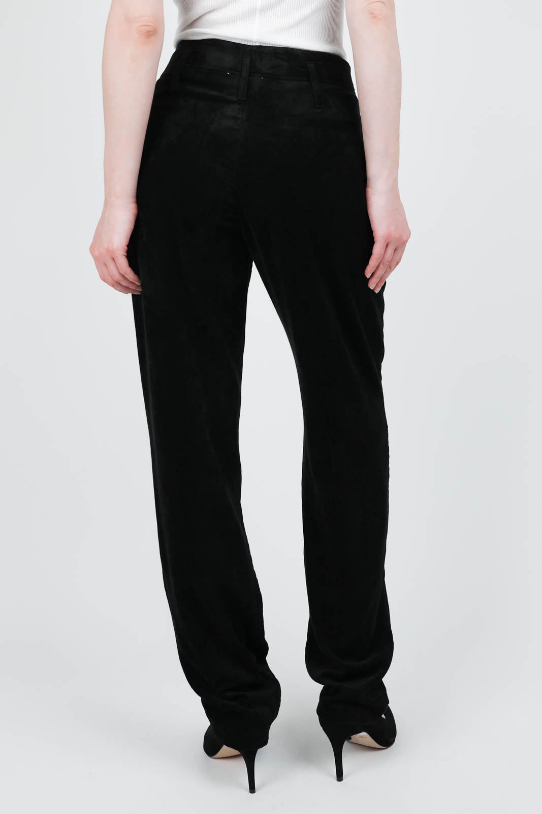 Corduroy chino trousers in nero