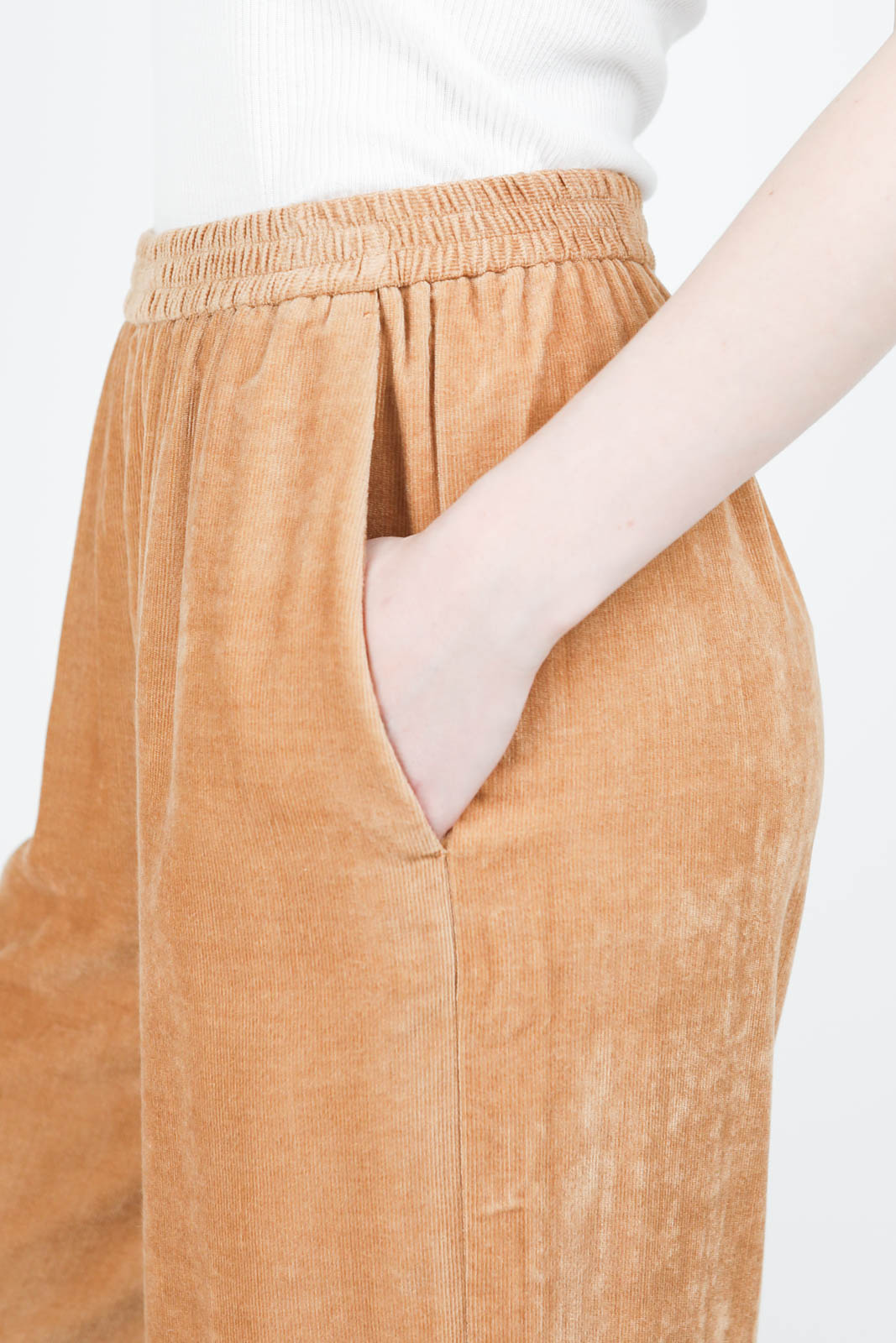 Corduroy Wide Leg trousers in caramel