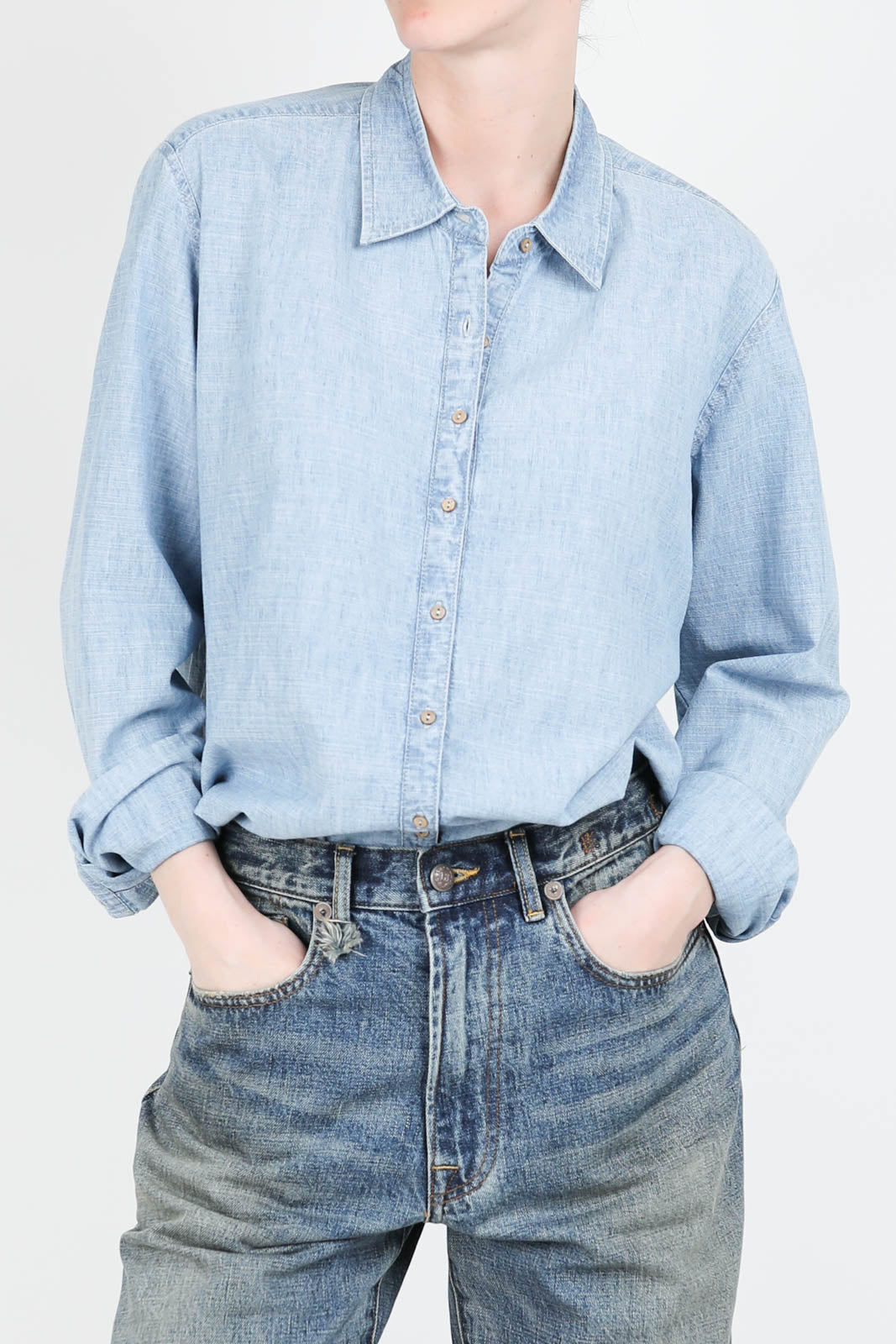 Beau blouse in dusty blue