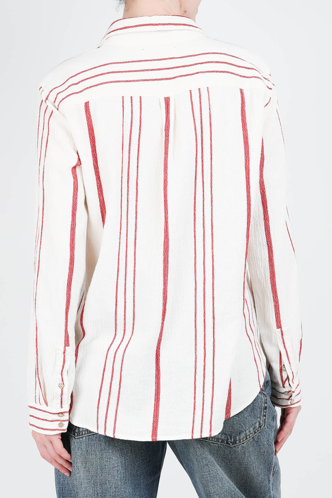 Scout blouse with stripes in Burnt Cloud