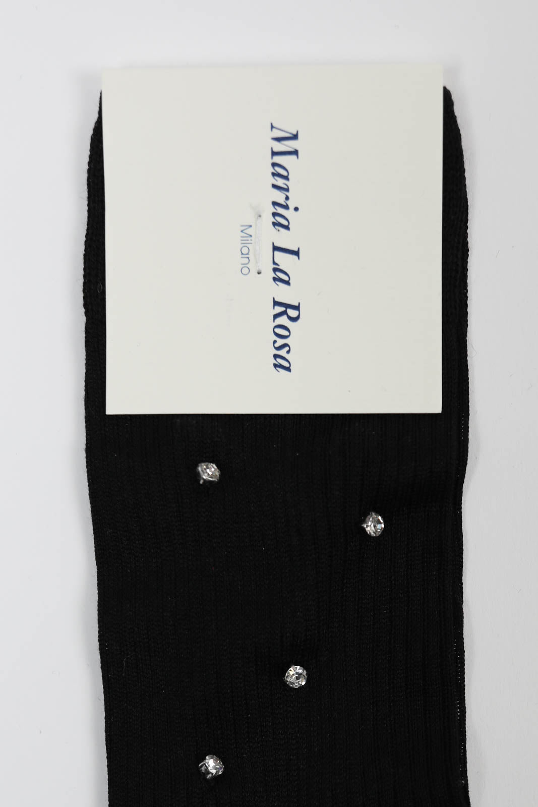 Rhinestone socks in black