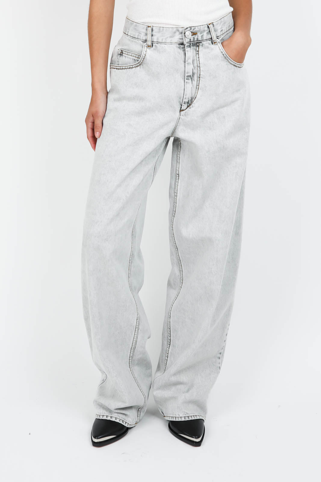 Joanny jeans in Snow Grey