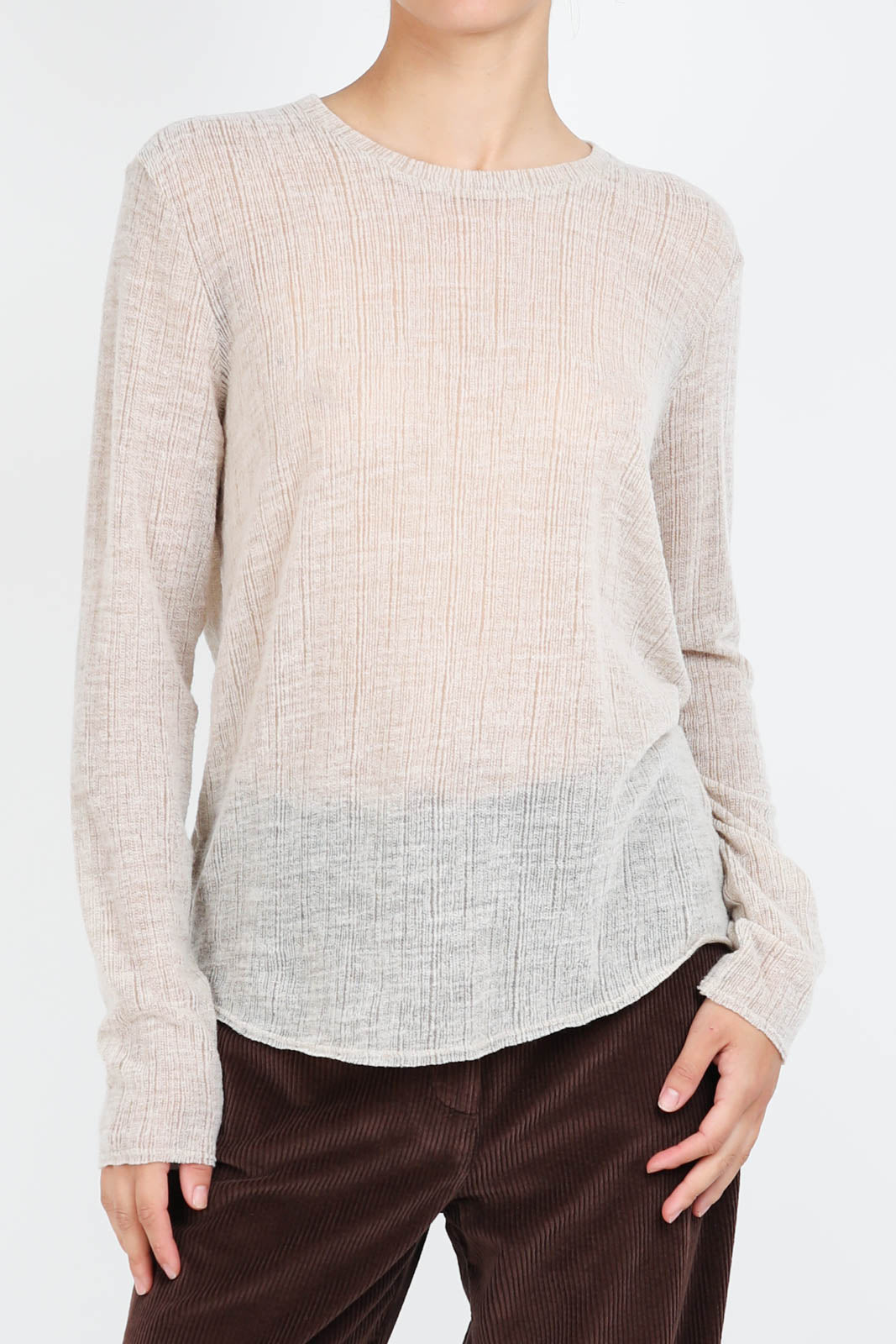 Long sleeve shirt in ivory