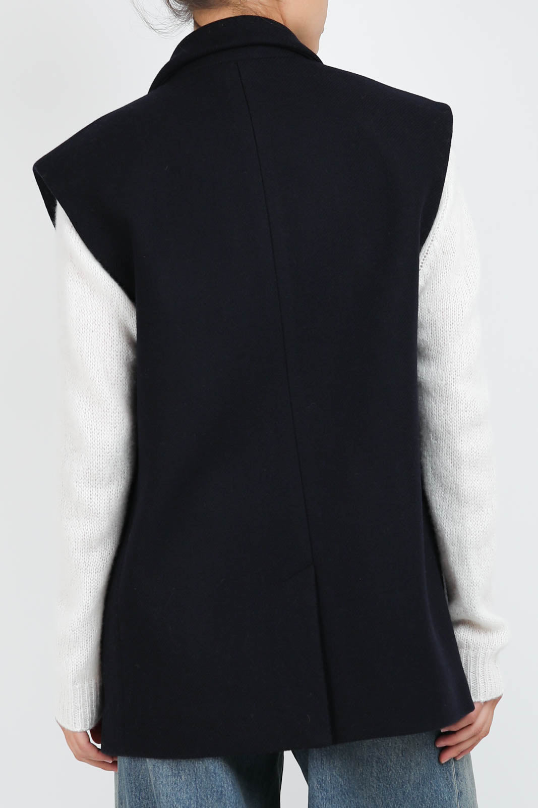 Wool vest/Vest in Night Blue