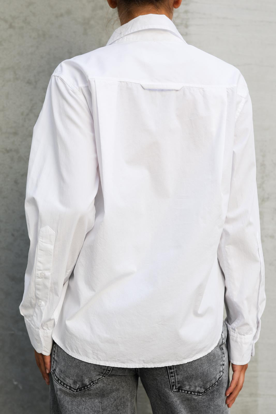 Kayla Shrunken blouse in Optic White