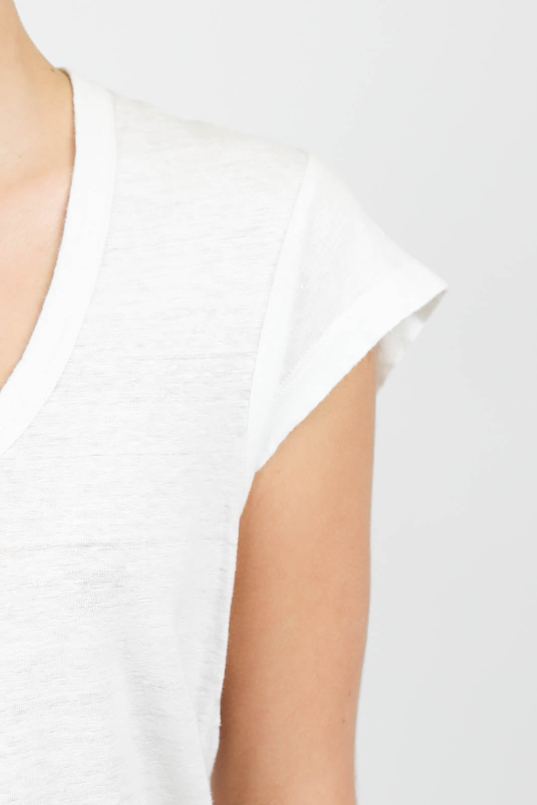 Zankou linen T-shirt in white