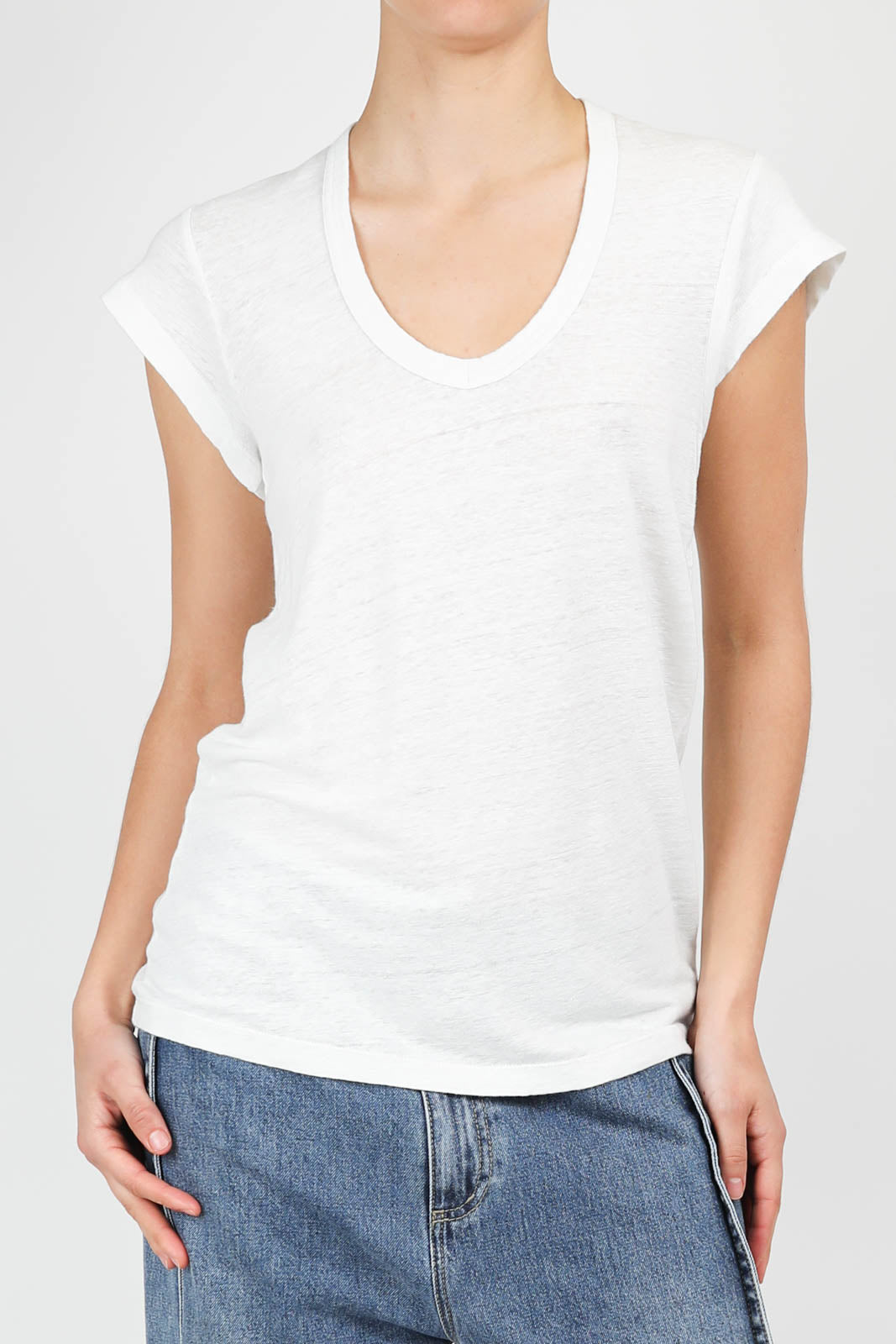 Zankou linen T-shirt in white