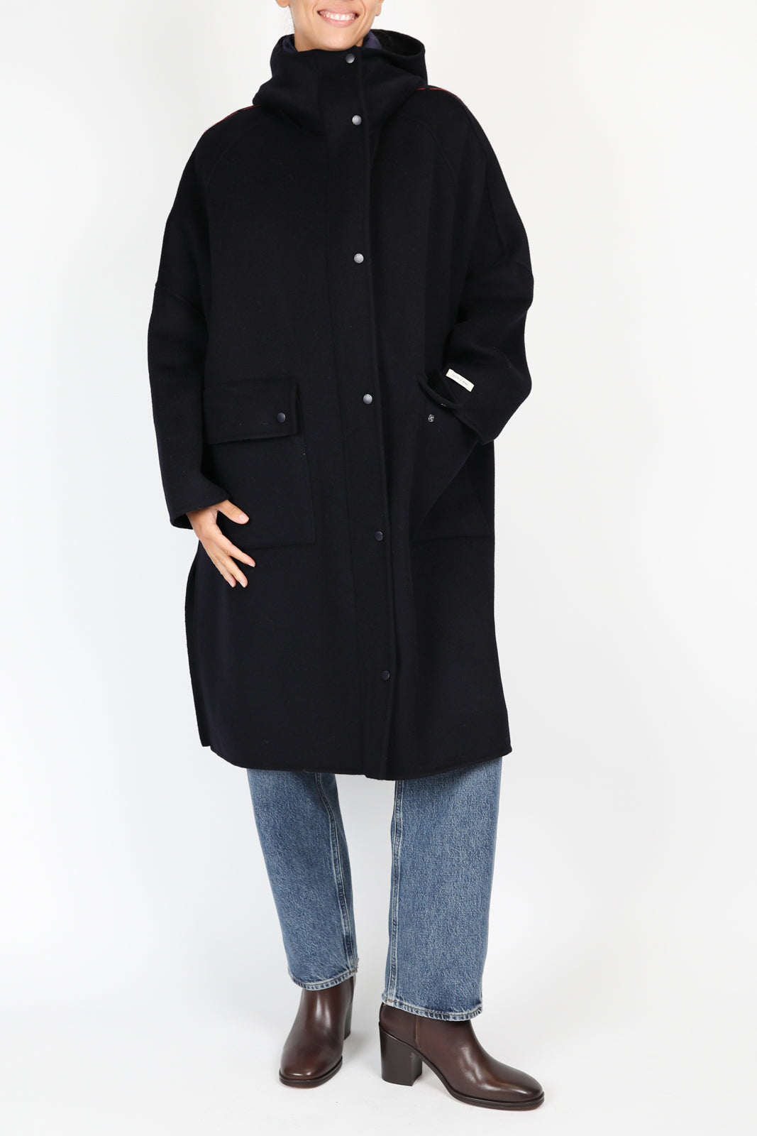 Violetta coat in Blu Navy