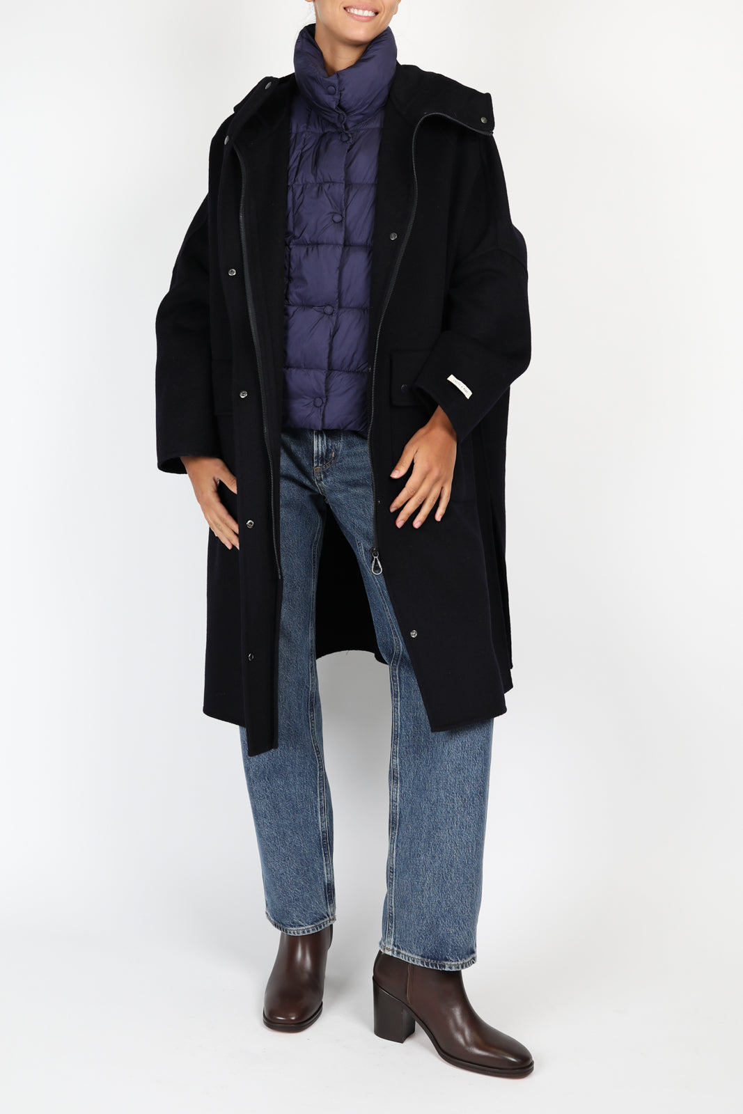 Violetta coat in Blu Navy