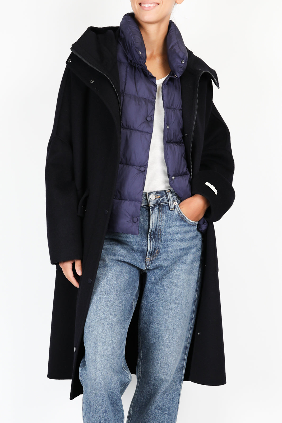 Violetta coat in Blu Navy