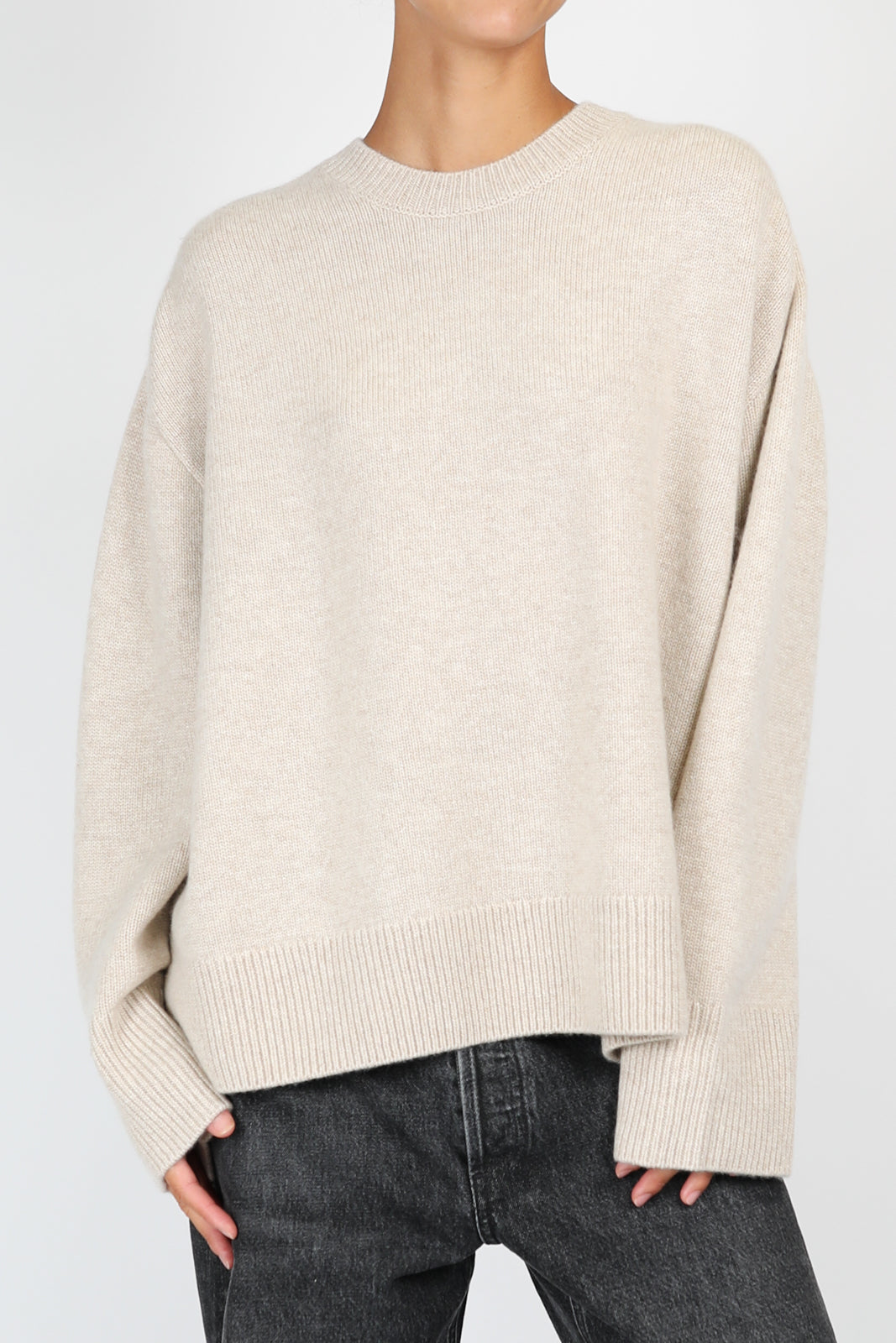 Sally sweater in light beige melange