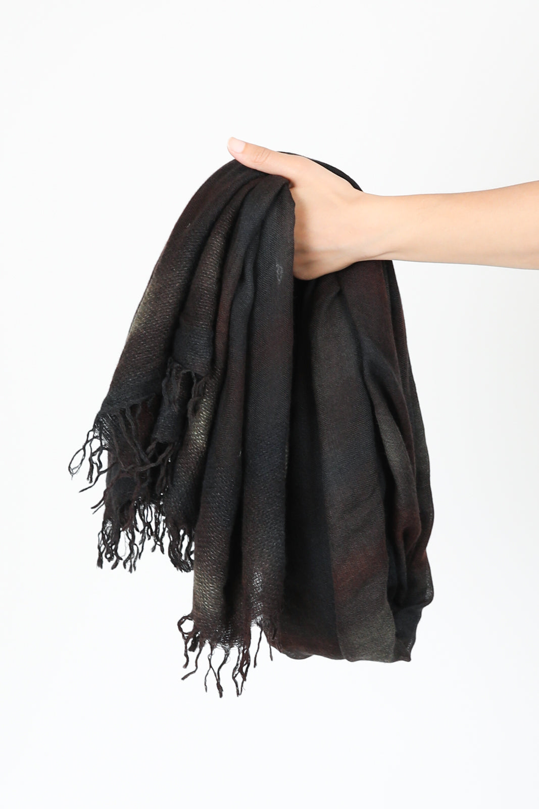 Tedora scarf in bordeaux/marron