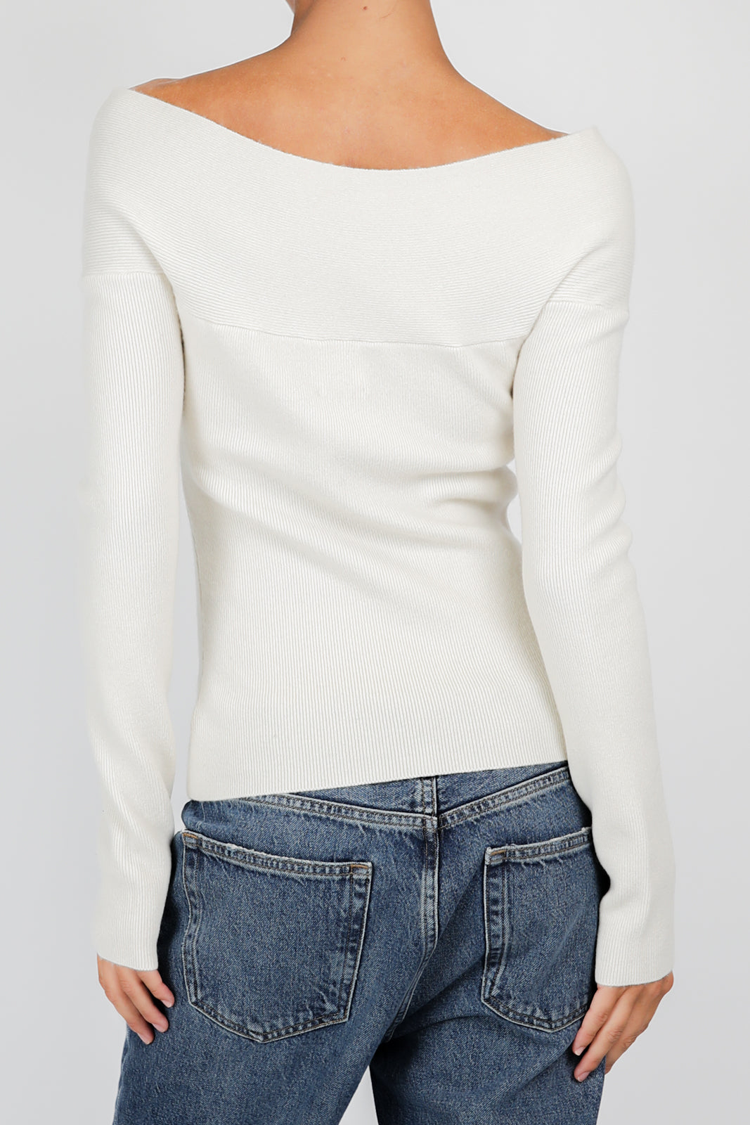 Nana off-shoulder sweater in cream