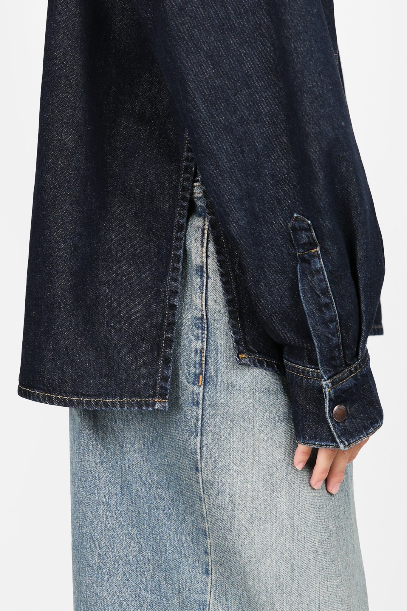 Gwen denim blouse/overshirt in rinse