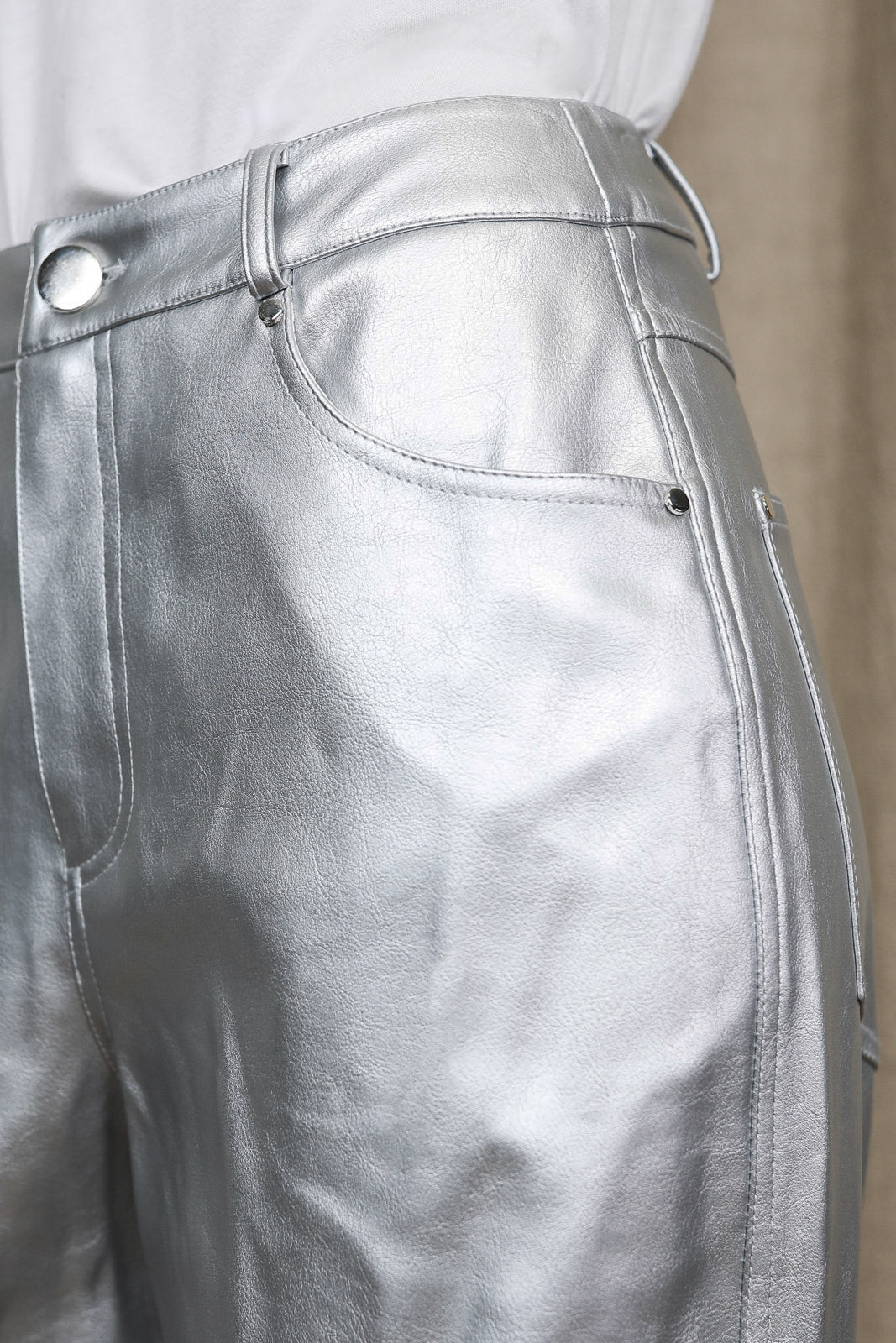 Guillaume trousers in metallic silver