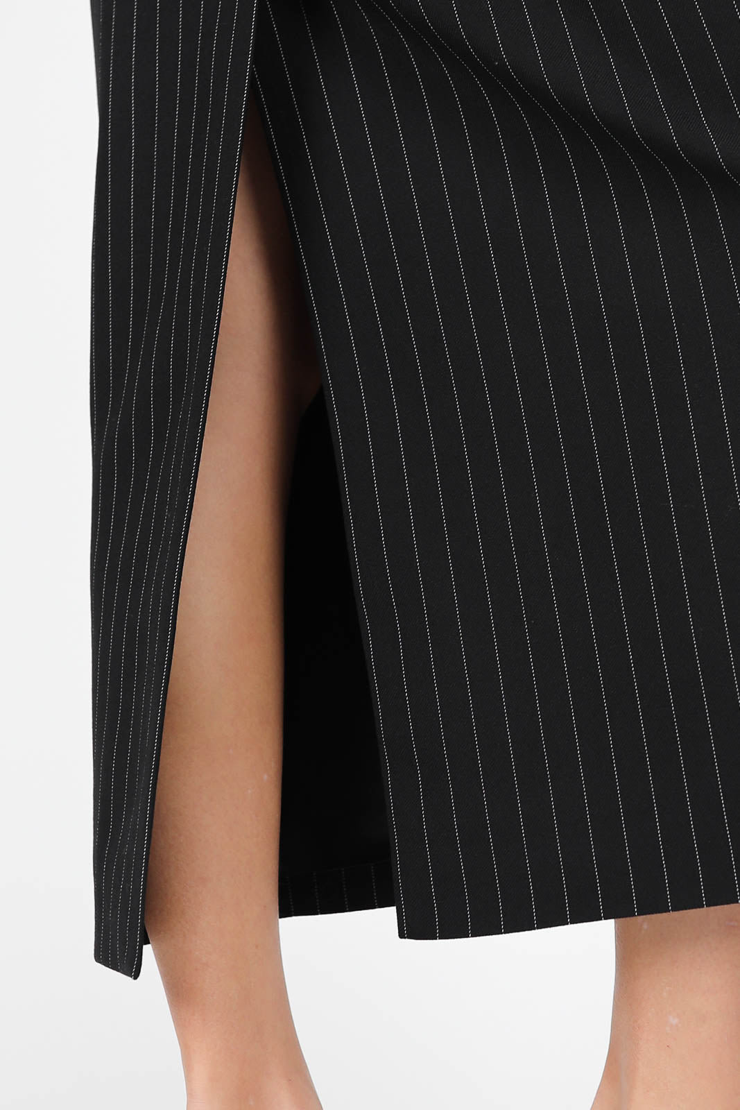 Skirt Contour in Black Pinstripe