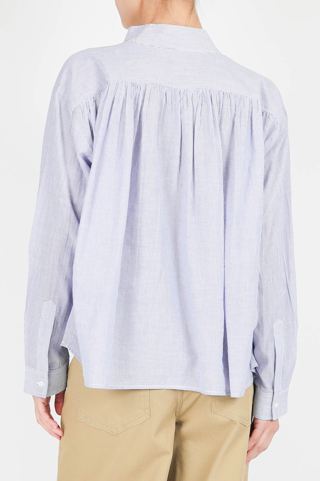 Calvin blouse in Blanc/Bleu