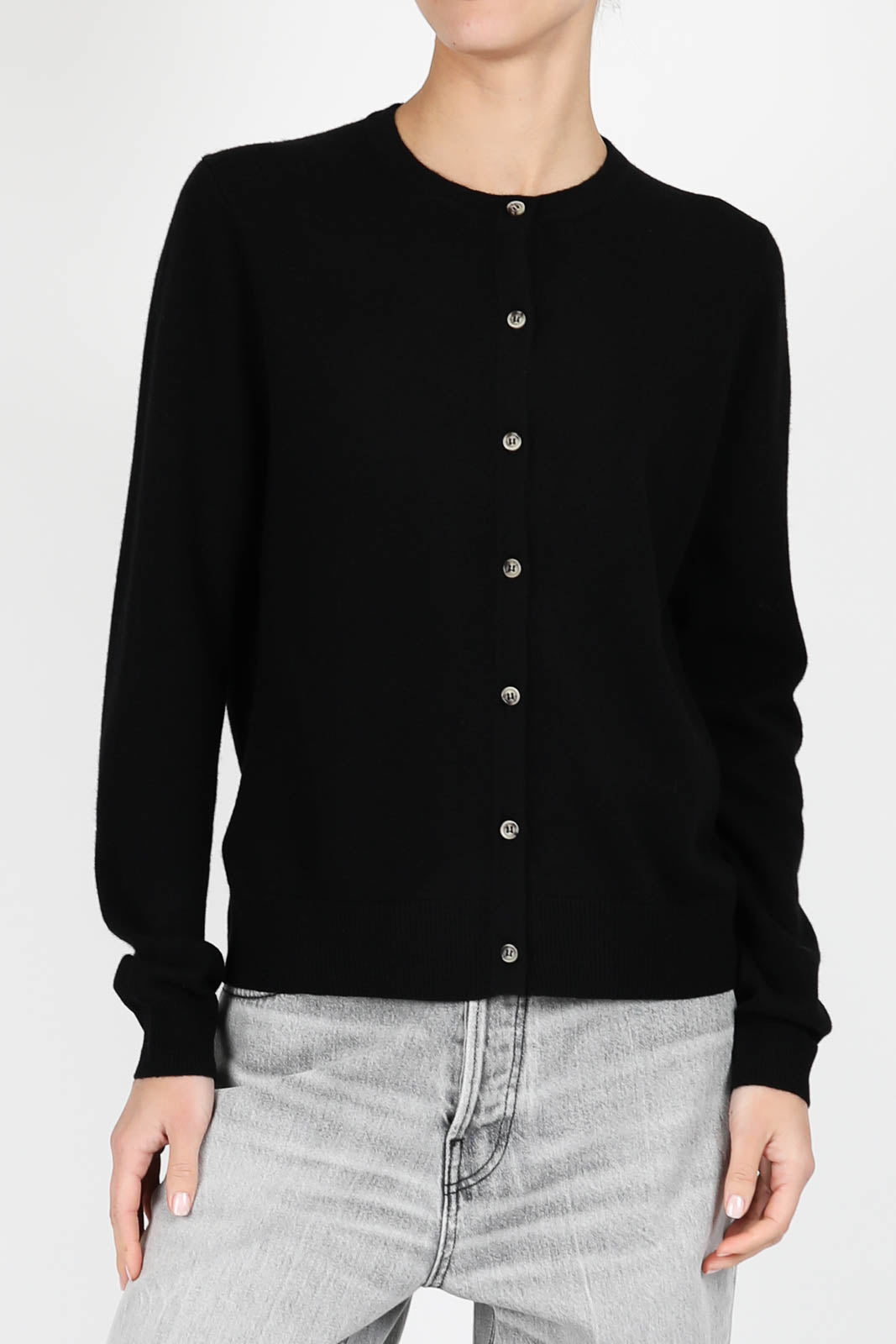 Cashmere cardigan in black