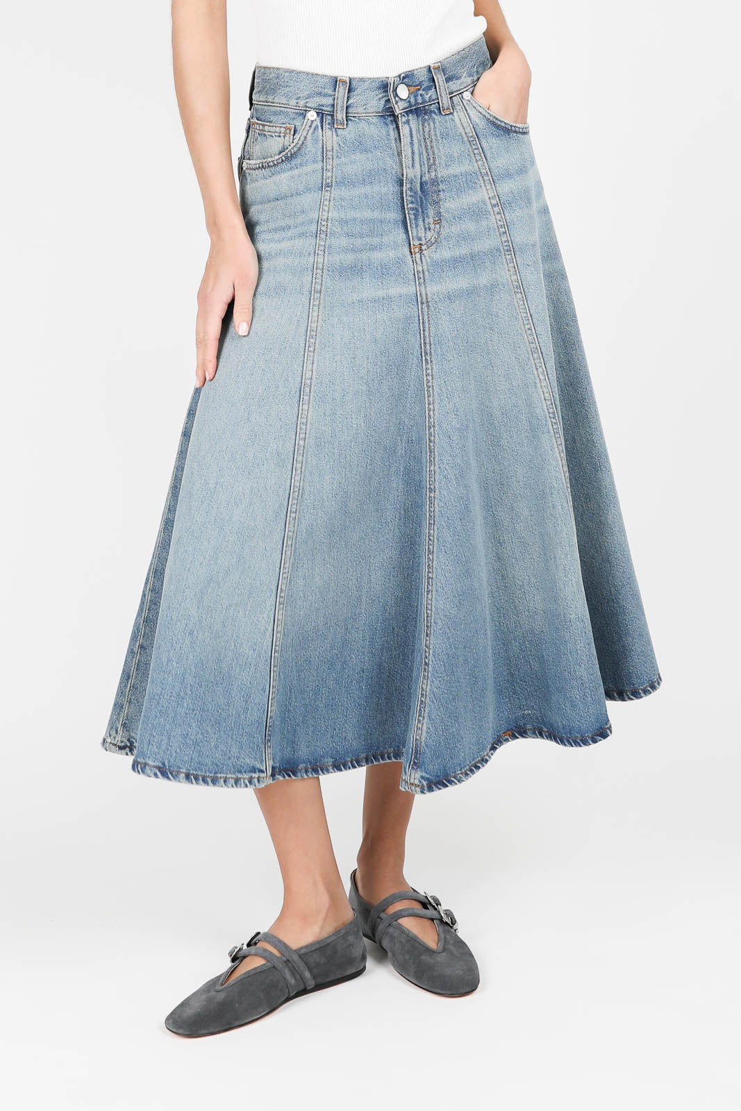 Skirt Mid Serenity in Ionic Blue