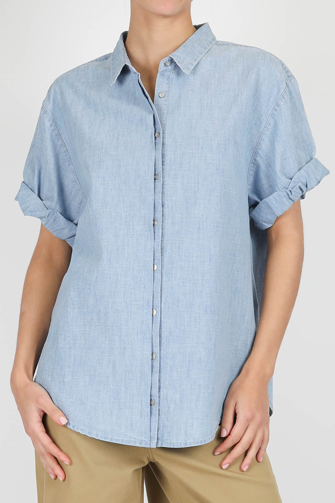 Channing blouse in dusty blue