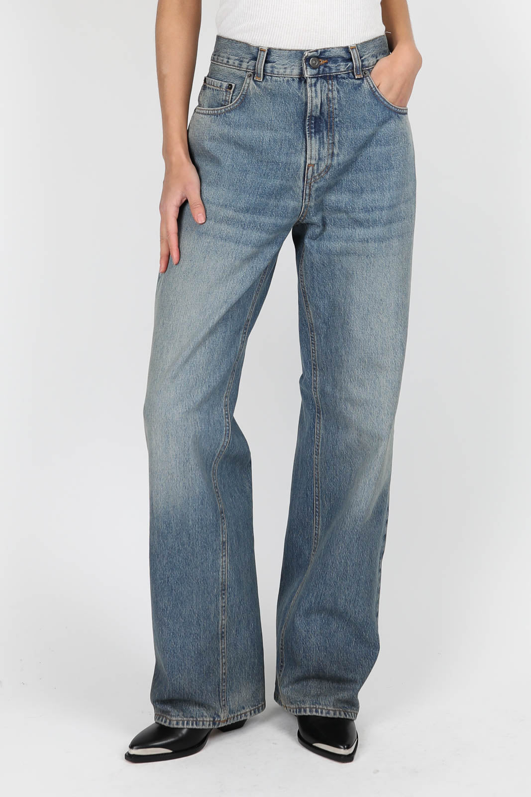 Bonnie jeans in oil blue