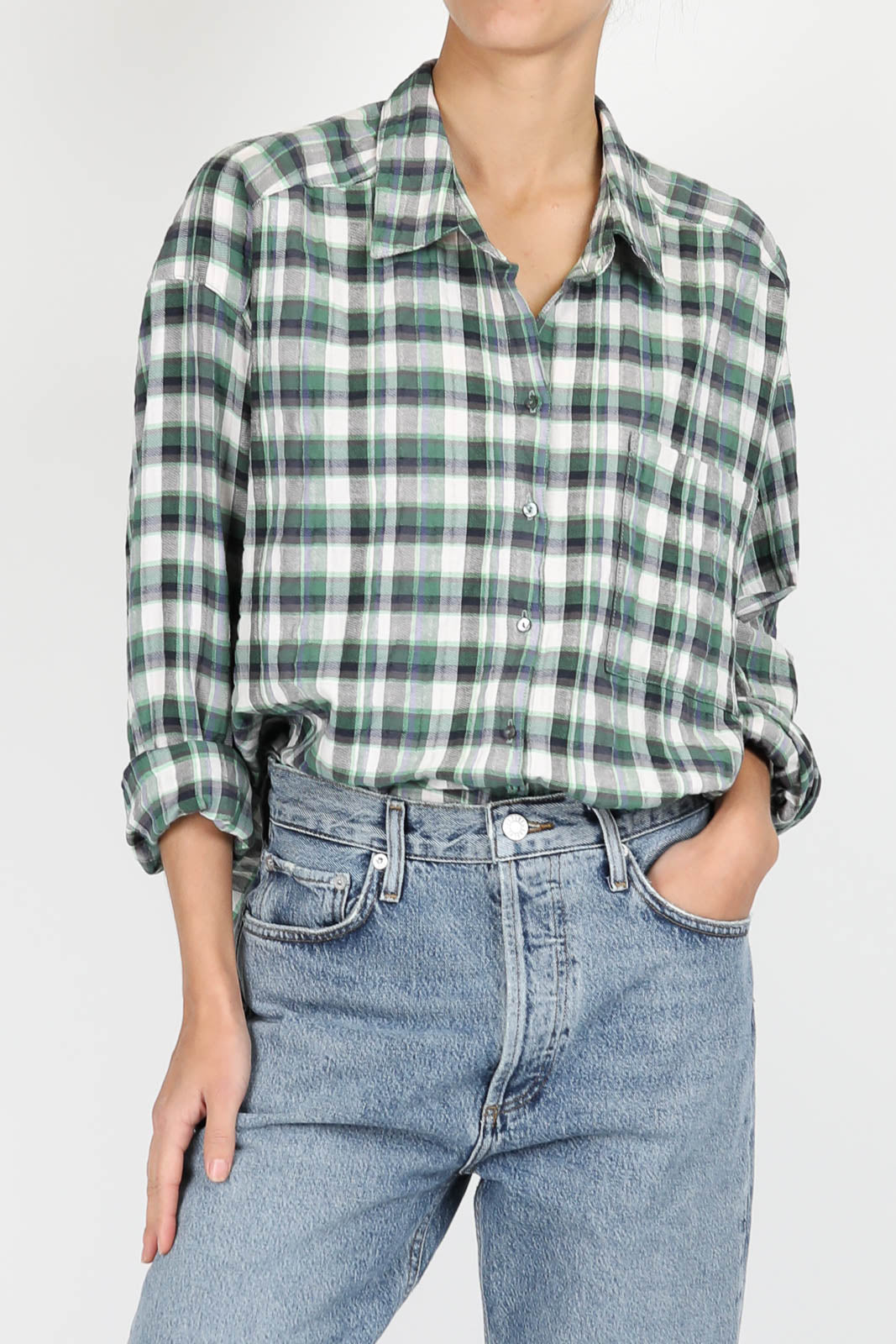 Jordy blouse in Green Brook