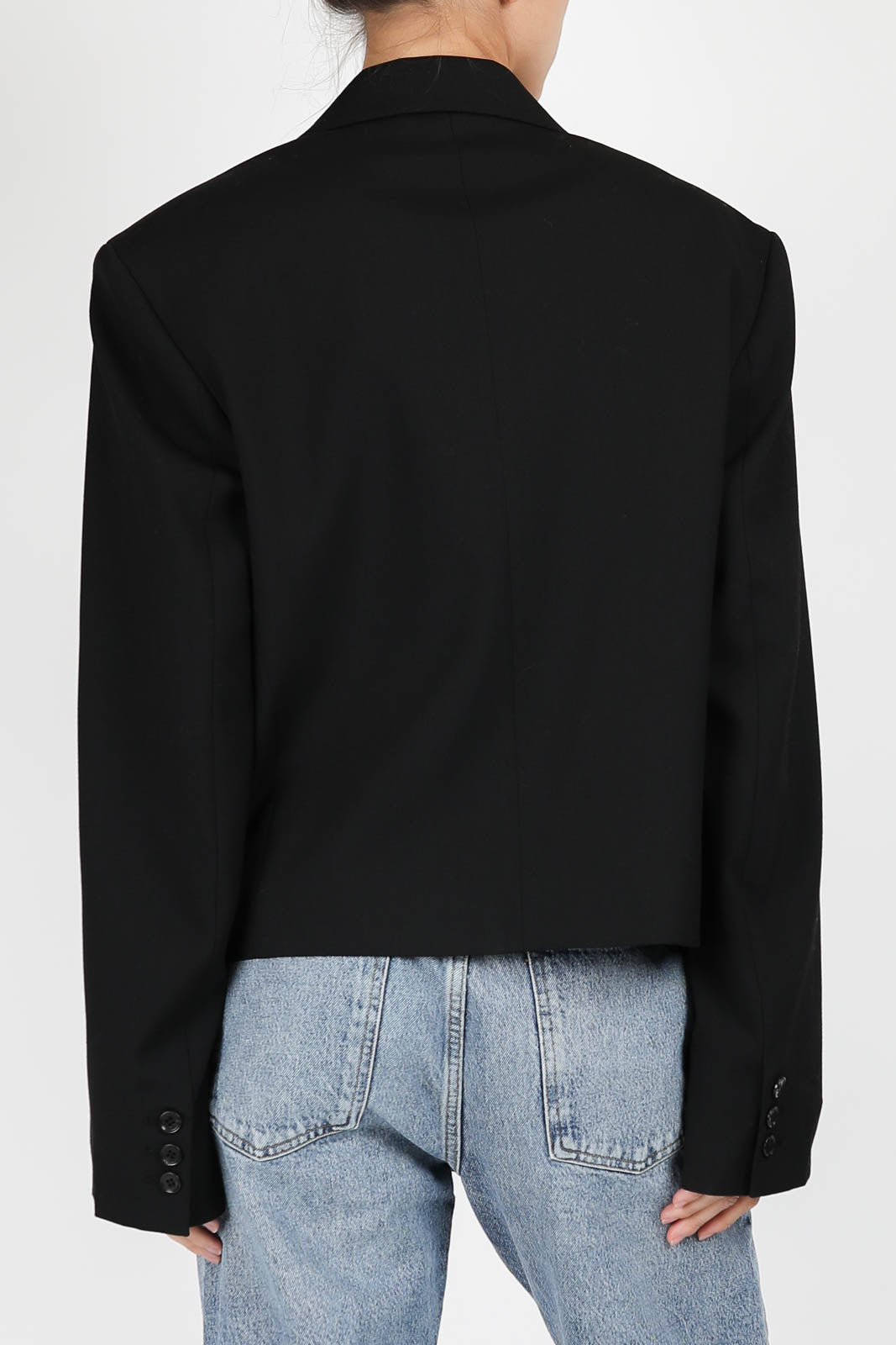 Callie Cropped blazer in black