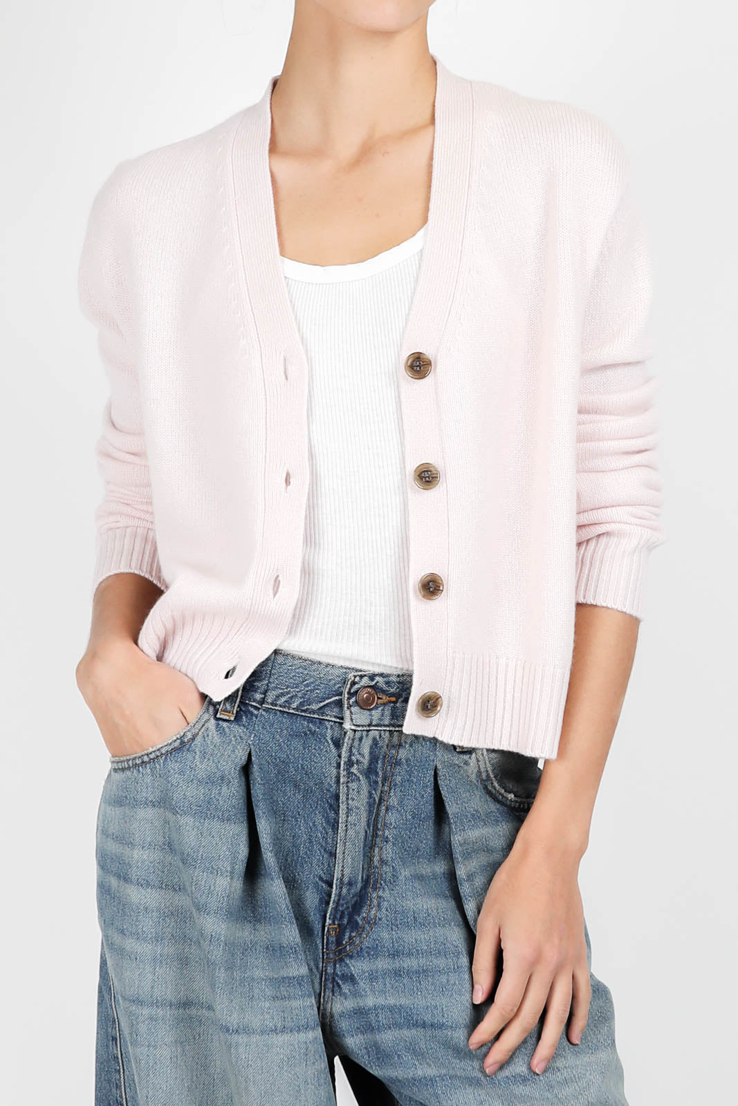 Marion cardigan in soft pink